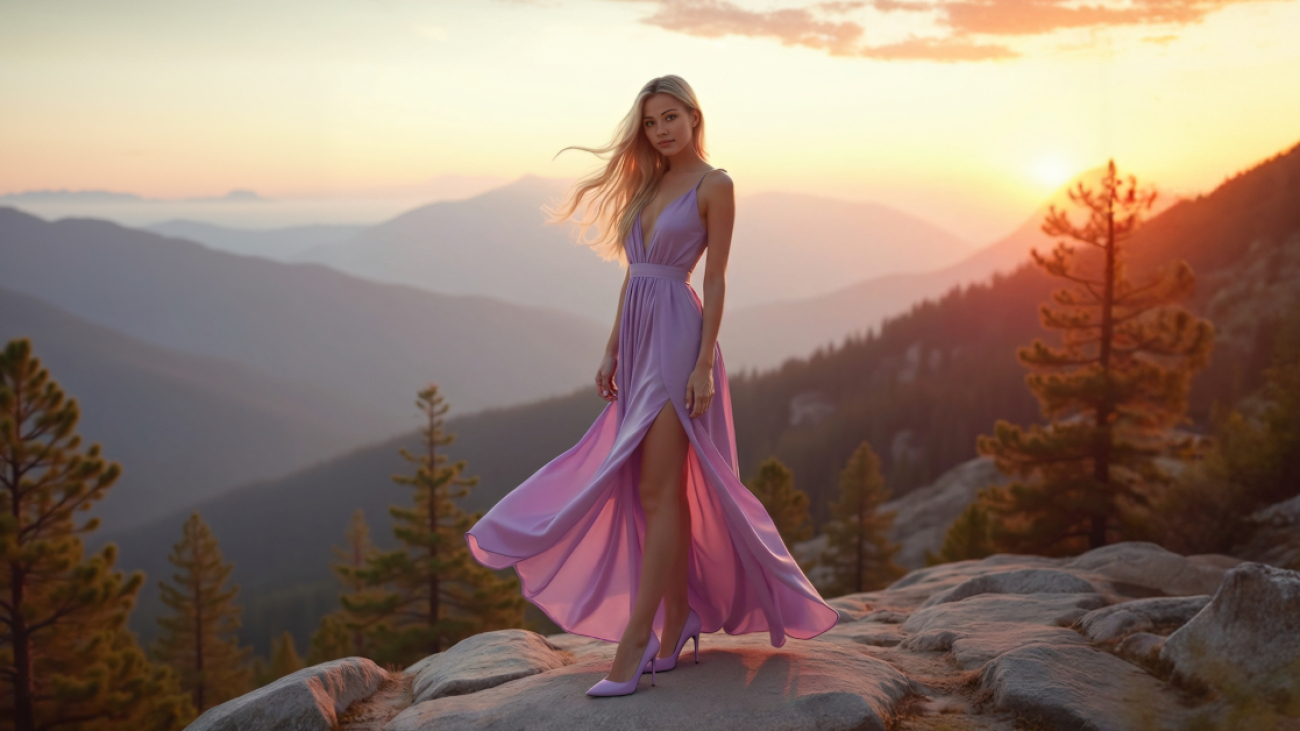 Lairissa Lee - Lavender Gown - Rocky Mountains
