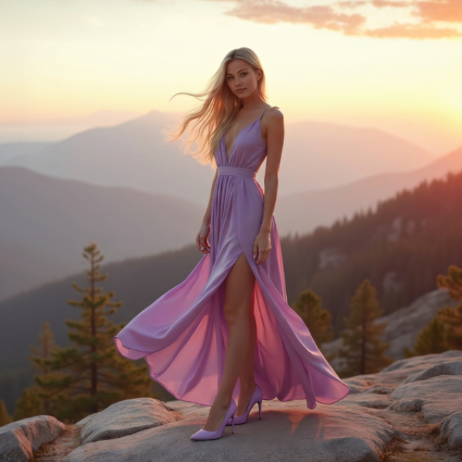 Lairissa Lee - Lavender Gown - Rocky Mountains